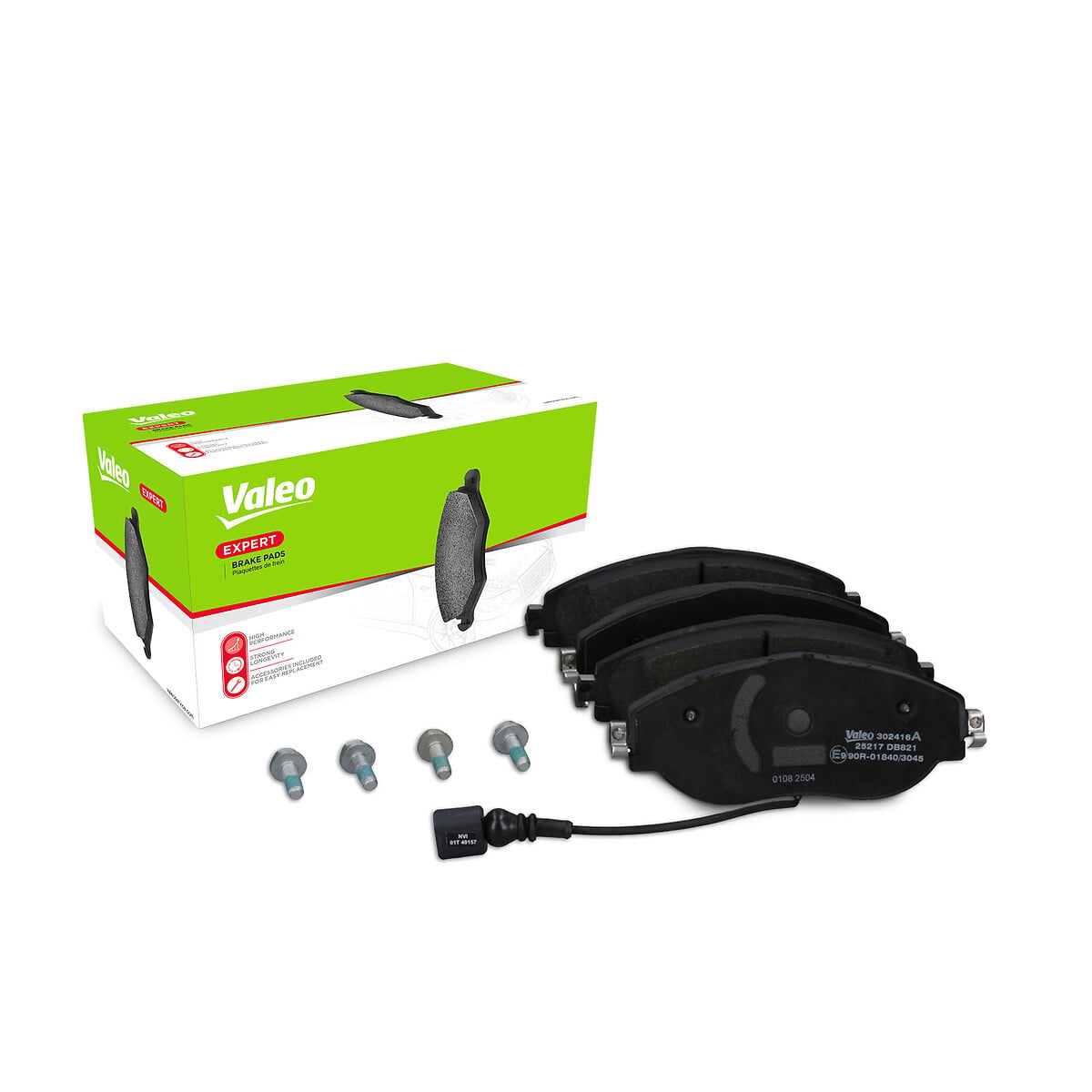 Jeu de 4 plaquettes de frein VALEO ref. 302416A